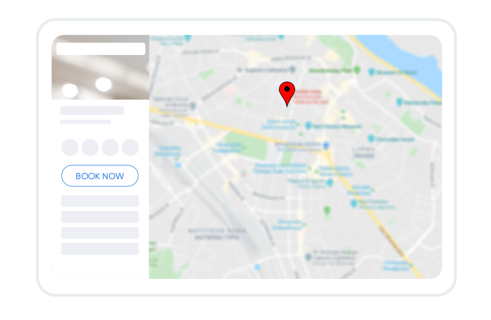 Google map bookings preview